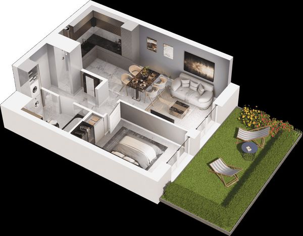 Rzut Mieszkaj w Mieście - Na Tysiącleciu - Mieszkanie na sprzedaż, Katowice, Os. Tysiąclecia, 538000  PLN