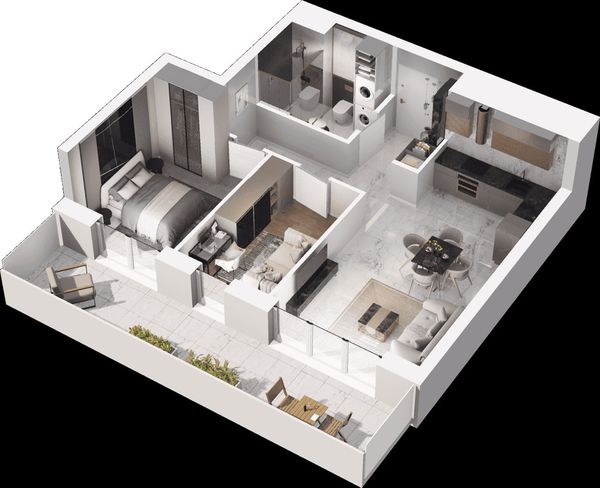 Rzut Mieszkaj w Mieście - Na Tysiącleciu - Mieszkanie na sprzedaż, Katowice, Os. Tysiąclecia, 646000  PLN