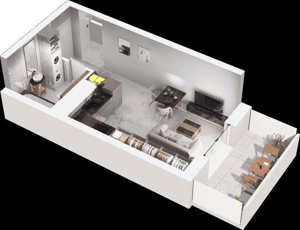 Rzut Mieszkaj w Mieście - Na Tysiącleciu - Mieszkanie na sprzedaż, Katowice, Os. Tysiąclecia, 394000  PLN