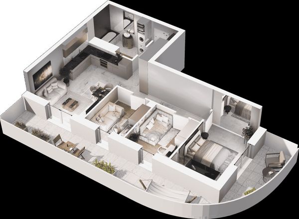 Rzut Mieszkaj w Mieście - Na Tysiącleciu - Mieszkanie na sprzedaż, Katowice, Os. Tysiąclecia, 844000  PLN