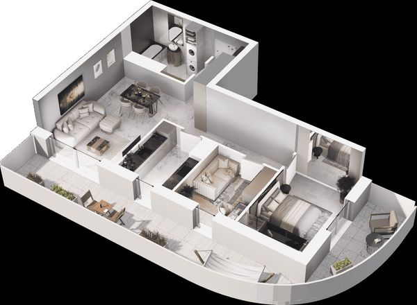 Rzut Mieszkaj w Mieście - Na Tysiącleciu - Mieszkanie na sprzedaż, Katowice, Os. Tysiąclecia, 856000  PLN