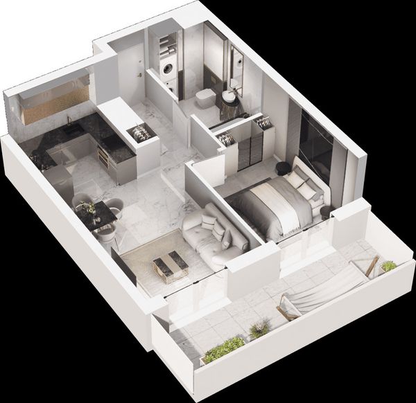 Rzut Mieszkaj w Mieście - Na Tysiącleciu - Mieszkanie na sprzedaż, Katowice, Os. Tysiąclecia, 603000  PLN