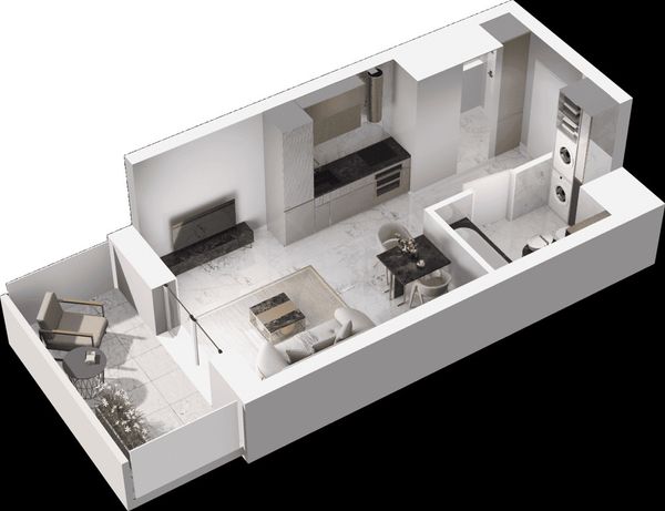 Rzut Mieszkaj w Mieście - Na Tysiącleciu - Mieszkanie na sprzedaż, Katowice, Os. Tysiąclecia, 416000  PLN