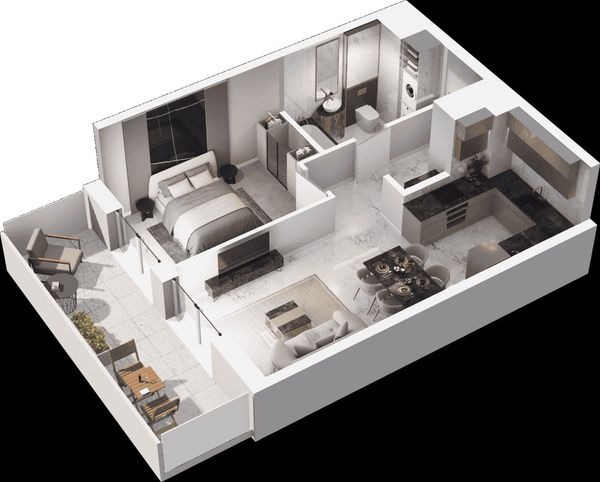 Rzut Mieszkaj w Mieście - Na Tysiącleciu - Mieszkanie na sprzedaż, Katowice, Os. Tysiąclecia, 626000  PLN