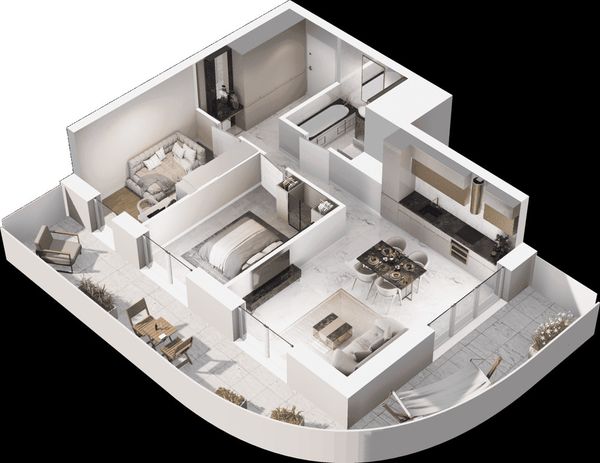 Rzut Mieszkaj w Mieście - Na Tysiącleciu - Mieszkanie na sprzedaż, Katowice, Os. Tysiąclecia, 745000  PLN