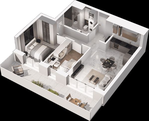 Rzut Mieszkaj w Mieście - Na Tysiącleciu - Mieszkanie na sprzedaż, Katowice, Os. Tysiąclecia, 715000  PLN