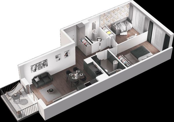 Rzut Mieszkaj w Mieście – Ogrody Glogera - Mieszkanie na sprzedaż, Kraków, Prądnik Biały, 850000  PLN