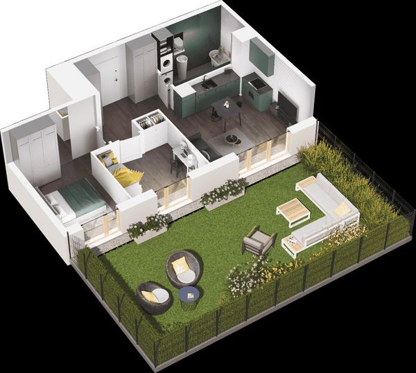 Rzut Mieszkaj w Mieście – Ogrody Glogera - Mieszkanie na sprzedaż, Kraków, Prądnik Biały, 780000  PLN