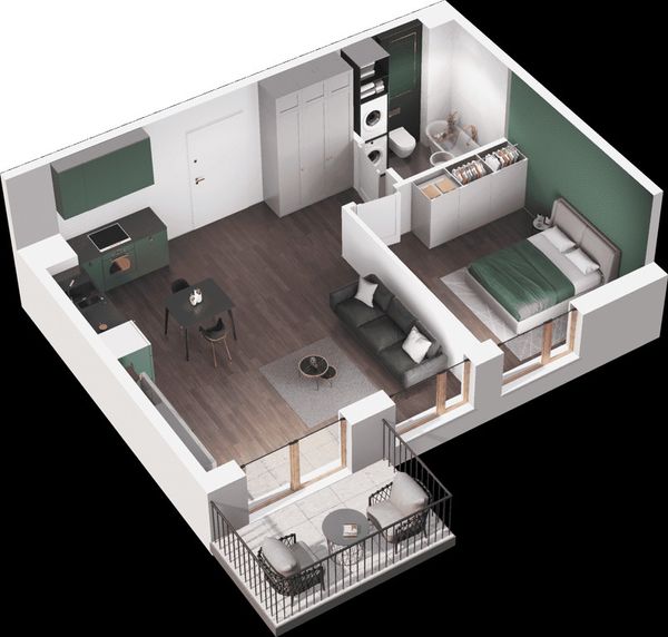 Rzut Mieszkaj w Mieście – Ogrody Glogera - Mieszkanie na sprzedaż, Kraków, Prądnik Biały, 685000  PLN