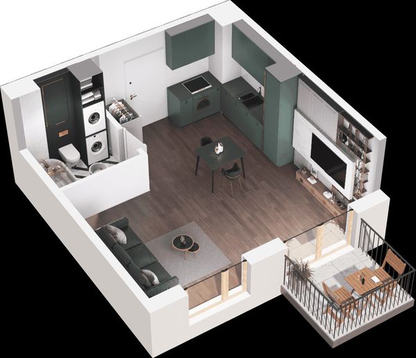 Rzut Mieszkaj w Mieście – Ogrody Glogera - Mieszkanie na sprzedaż, Kraków, Prądnik Biały, 560000  PLN