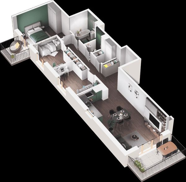 Rzut Mieszkaj w Mieście – Ogrody Glogera - Mieszkanie na sprzedaż, Kraków, Prądnik Biały, 1120000  PLN