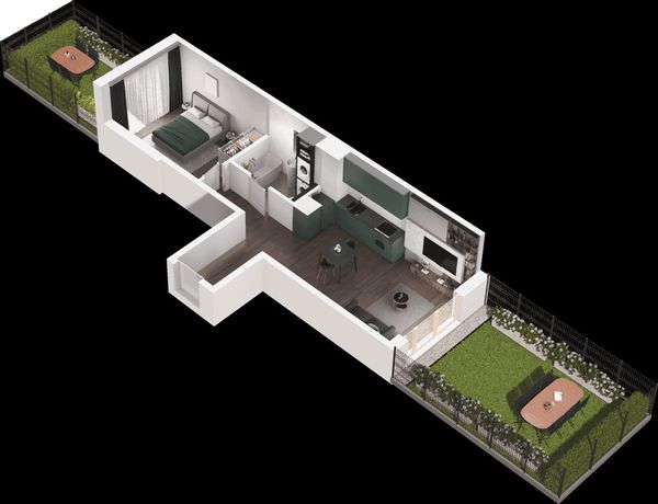 Rzut Mieszkaj w Mieście – Ogrody Glogera - Mieszkanie na sprzedaż, Kraków, Prądnik Biały, 720000  PLN