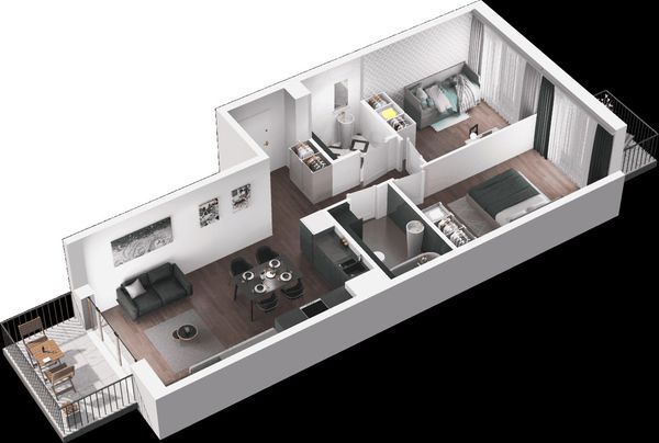 Rzut Mieszkaj w Mieście – Ogrody Glogera - Mieszkanie na sprzedaż, Kraków, Prądnik Biały, 865000  PLN