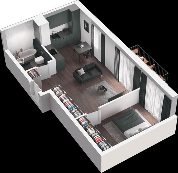 Rzut Mieszkaj w Mieście – Ogrody Glogera - Mieszkanie na sprzedaż, Kraków, Prądnik Biały, 685000  PLN