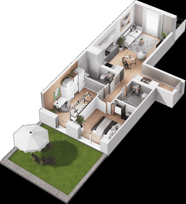 Rzut Mieszkaj w mieście - Osiedle Wizjonerów - Mieszkanie na sprzedaż, Kraków, Bronowice, 975000  PLN