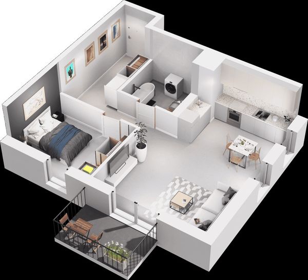 Rzut Mieszkaj w mieście - Osiedle Wizjonerów - Mieszkanie na sprzedaż, Kraków, Bronowice, 820000  PLN