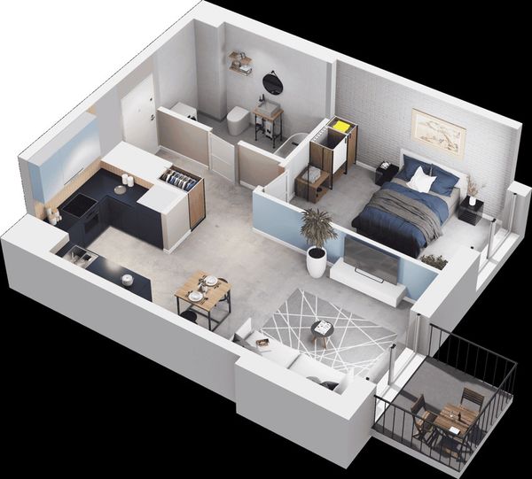 Rzut Mieszkaj w mieście - Osiedle Wizjonerów - Mieszkanie na sprzedaż, Kraków, Bronowice, 780000  PLN