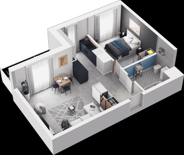 Rzut Mieszkaj w mieście - Osiedle Wizjonerów - Mieszkanie na sprzedaż, Kraków, Bronowice, 820000  PLN