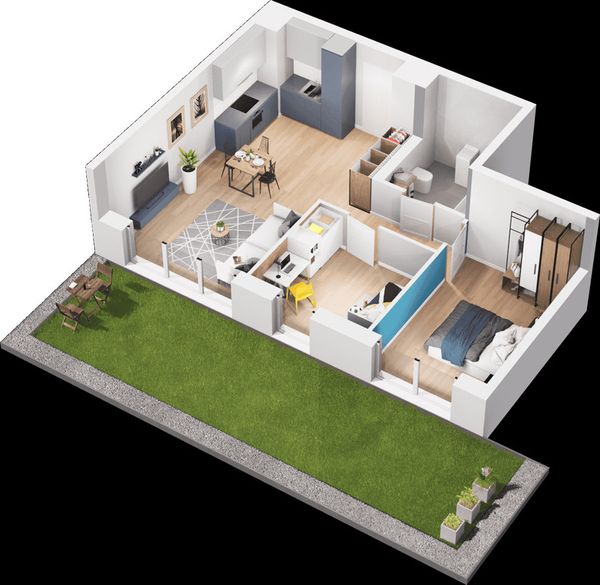 Rzut Mieszkaj w mieście - Osiedle Wizjonerów - Mieszkanie na sprzedaż, Kraków, Bronowice, 880000  PLN