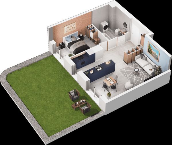 Rzut Mieszkaj w mieście - Osiedle Wizjonerów - Mieszkanie na sprzedaż, Kraków, Bronowice, 820000  PLN