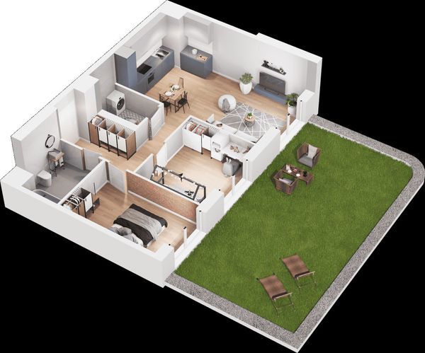 Rzut Mieszkaj w mieście - Osiedle Wizjonerów - Mieszkanie na sprzedaż, Kraków, Bronowice, 760000  PLN