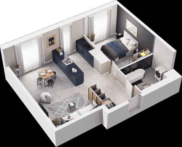 Rzut Mieszkaj w mieście - Osiedle Wizjonerów - Mieszkanie na sprzedaż, Kraków, Bronowice, 830000  PLN