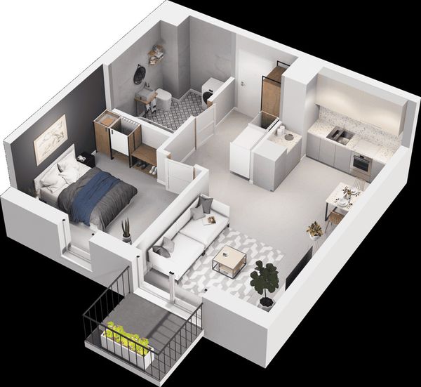 Rzut Mieszkaj w mieście - Osiedle Wizjonerów - Mieszkanie na sprzedaż, Kraków, Bronowice, 780000  PLN