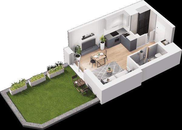 Rzut Mieszkaj w mieście - Osiedle Wizjonerów - Mieszkanie na sprzedaż, Kraków, Bronowice, 585000  PLN