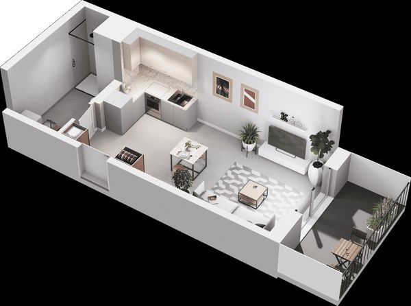 Rzut Mieszkaj w mieście - Osiedle Wizjonerów - Mieszkanie na sprzedaż, Kraków, Bronowice, 600000  PLN