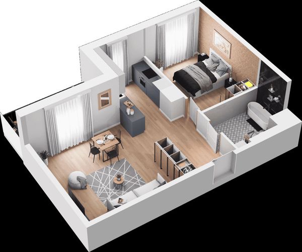 Rzut Mieszkaj w mieście - Osiedle Wizjonerów - Mieszkanie na sprzedaż, Kraków, Bronowice, 810000  PLN