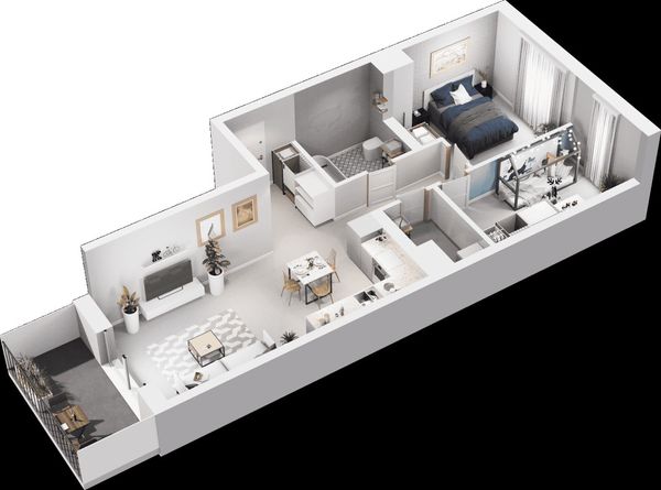 Rzut Mieszkaj w mieście - Osiedle Wizjonerów - Mieszkanie na sprzedaż, Kraków, Bronowice, 935000  PLN