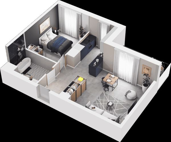 Rzut Mieszkaj w mieście - Osiedle Wizjonerów - Mieszkanie na sprzedaż, Kraków, Bronowice, 800000  PLN