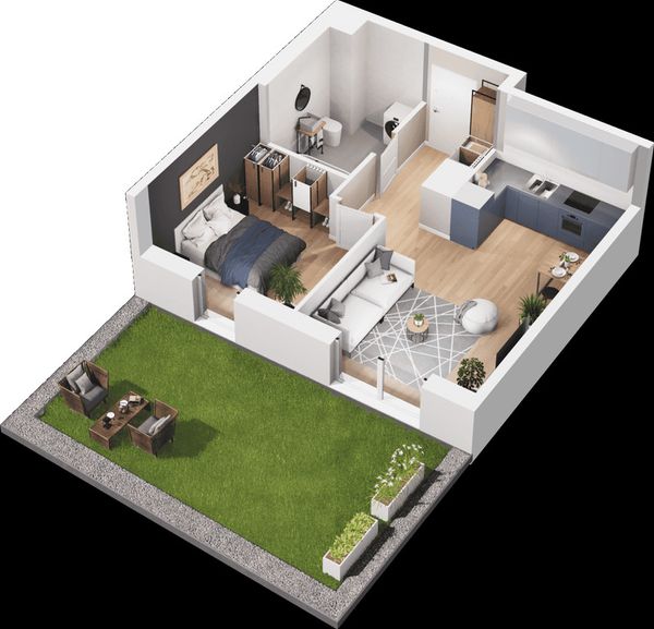 Rzut Mieszkaj w mieście - Osiedle Wizjonerów - Mieszkanie na sprzedaż, Kraków, Bronowice, 770000  PLN