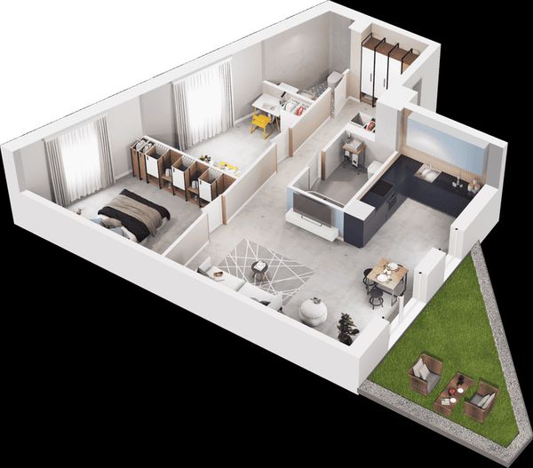 Rzut Mieszkaj w mieście - Osiedle Wizjonerów - Mieszkanie na sprzedaż, Kraków, Bronowice, 995000  PLN