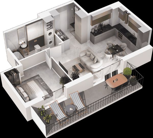 Rzut Mieszkaj w mieście - Osiedle Wizjonerów - Mieszkanie na sprzedaż, Kraków, Bronowice, 815000  PLN