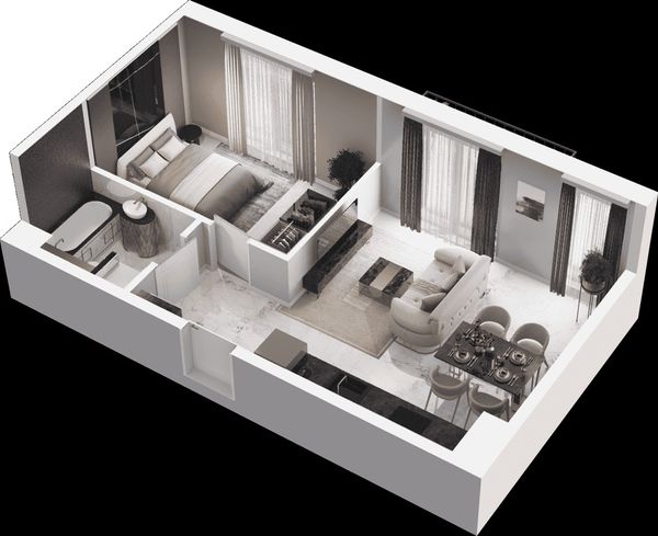 Rzut Mieszkaj w mieście - Osiedle Wizjonerów - Mieszkanie na sprzedaż, Kraków, Bronowice, 740000  PLN