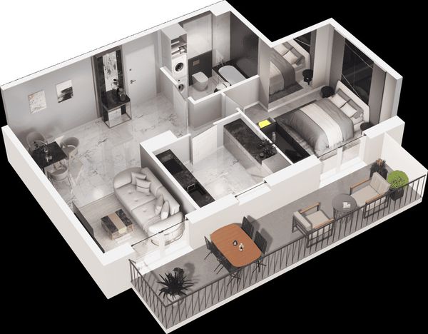 Rzut Mieszkaj w mieście - Osiedle Wizjonerów - Mieszkanie na sprzedaż, Kraków, Bronowice, 830000  PLN