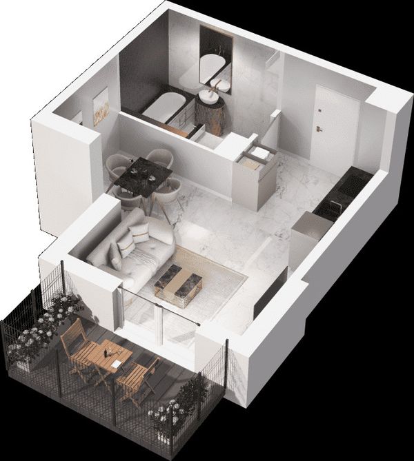 Rzut Mieszkaj w mieście - Osiedle Wizjonerów - Mieszkanie na sprzedaż, Kraków, Bronowice, 585000  PLN