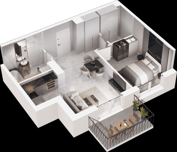 Rzut Mieszkaj w mieście - Osiedle Wizjonerów - Mieszkanie na sprzedaż, Kraków, Bronowice, 765000  PLN