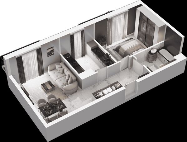 Rzut Mieszkaj w mieście - Osiedle Wizjonerów - Mieszkanie na sprzedaż, Kraków, Bronowice, 835000  PLN