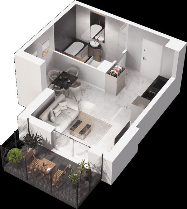 Rzut Mieszkaj w mieście - Osiedle Wizjonerów - Mieszkanie na sprzedaż, Kraków, Bronowice, 590000  PLN