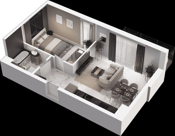 Rzut Mieszkaj w mieście - Osiedle Wizjonerów - Mieszkanie na sprzedaż, Kraków, Bronowice, 700000  PLN