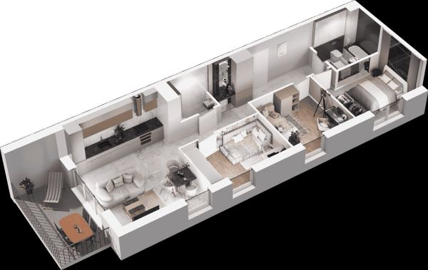 Rzut Mieszkaj w mieście - Osiedle Wizjonerów - Mieszkanie na sprzedaż, Kraków, Bronowice, 1190000  PLN