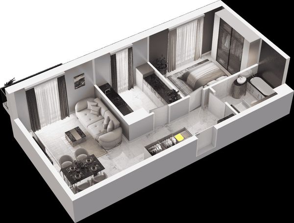 Rzut Mieszkaj w mieście - Osiedle Wizjonerów - Mieszkanie na sprzedaż, Kraków, Bronowice, 820000  PLN