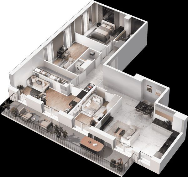 Rzut Mieszkaj w mieście - Osiedle Wizjonerów - Mieszkanie na sprzedaż, Kraków, Bronowice, 2100000  PLN