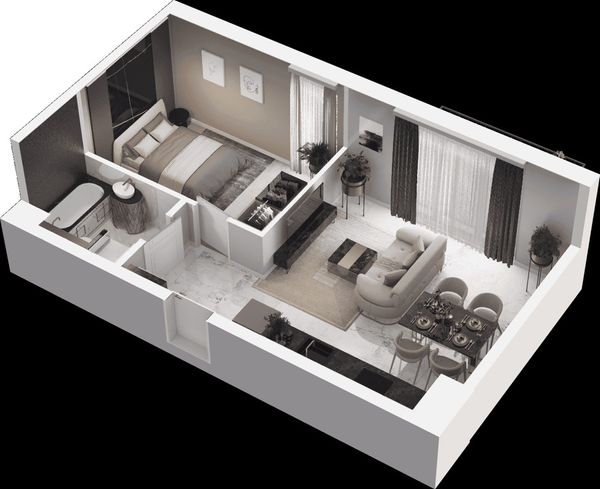 Rzut Mieszkaj w mieście - Osiedle Wizjonerów - Mieszkanie na sprzedaż, Kraków, Bronowice, 735000  PLN