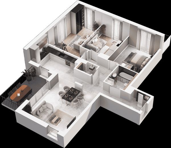 Rzut Mieszkaj w mieście - Osiedle Wizjonerów - Mieszkanie na sprzedaż, Kraków, Bronowice, 1700000  PLN