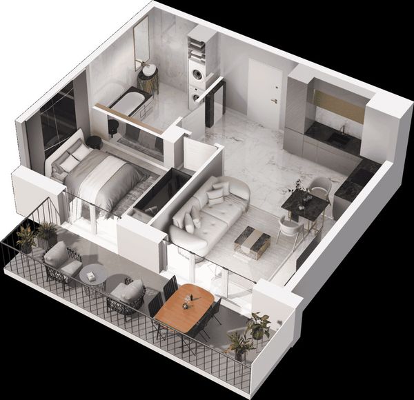 Rzut Mieszkaj w mieście - Osiedle Wizjonerów - Mieszkanie na sprzedaż, Kraków, Bronowice, 775000  PLN