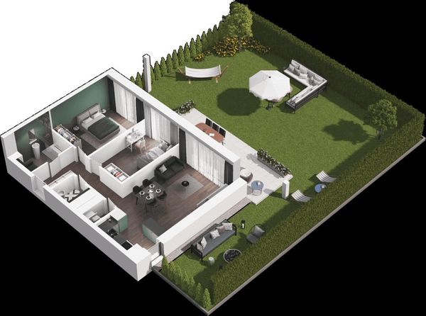 Rzut Ville Garden  - Mieszkanie na sprzedaż, Katowice, Ligota, 897130  PLN