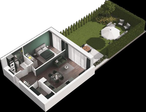 Rzut Ville Garden  - Mieszkanie na sprzedaż, Katowice, Ligota, 639488  PLN